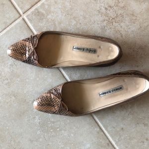 Manolo Blahnik Snakeskin Flats